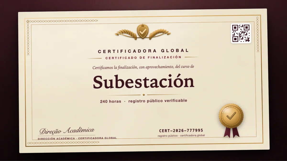 Portada del curso Subestación