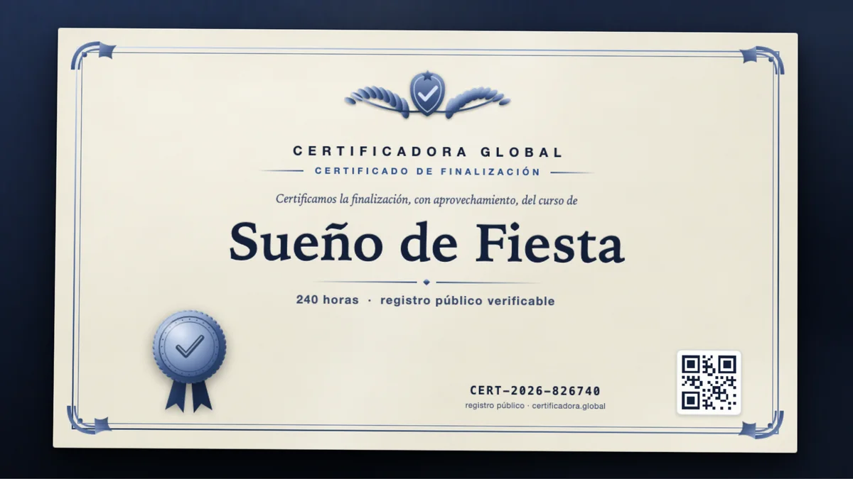 Portada del curso Sueño de Fiesta