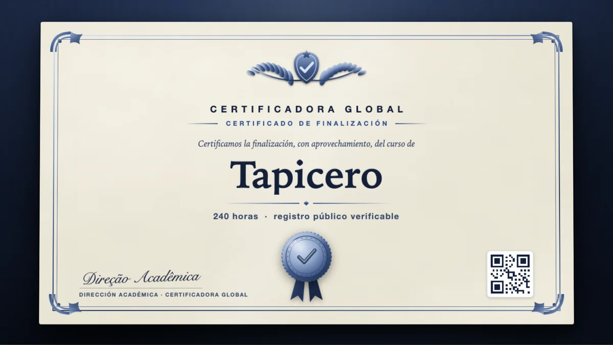 Portada del curso Tapicero