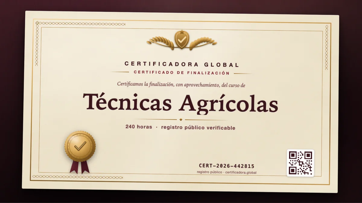 Portada del curso Técnicas Agrícolas