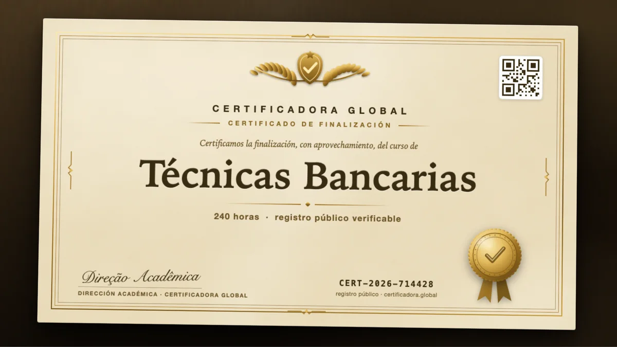 Portada del curso Técnicas Bancarias
