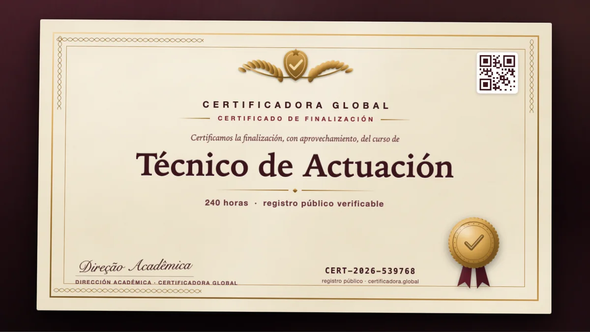 Portada del curso Técnico de Actuación