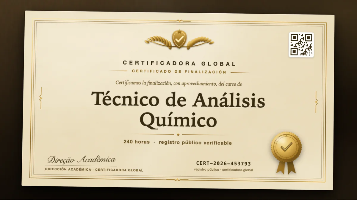 Portada del curso Técnico de Análisis Químico