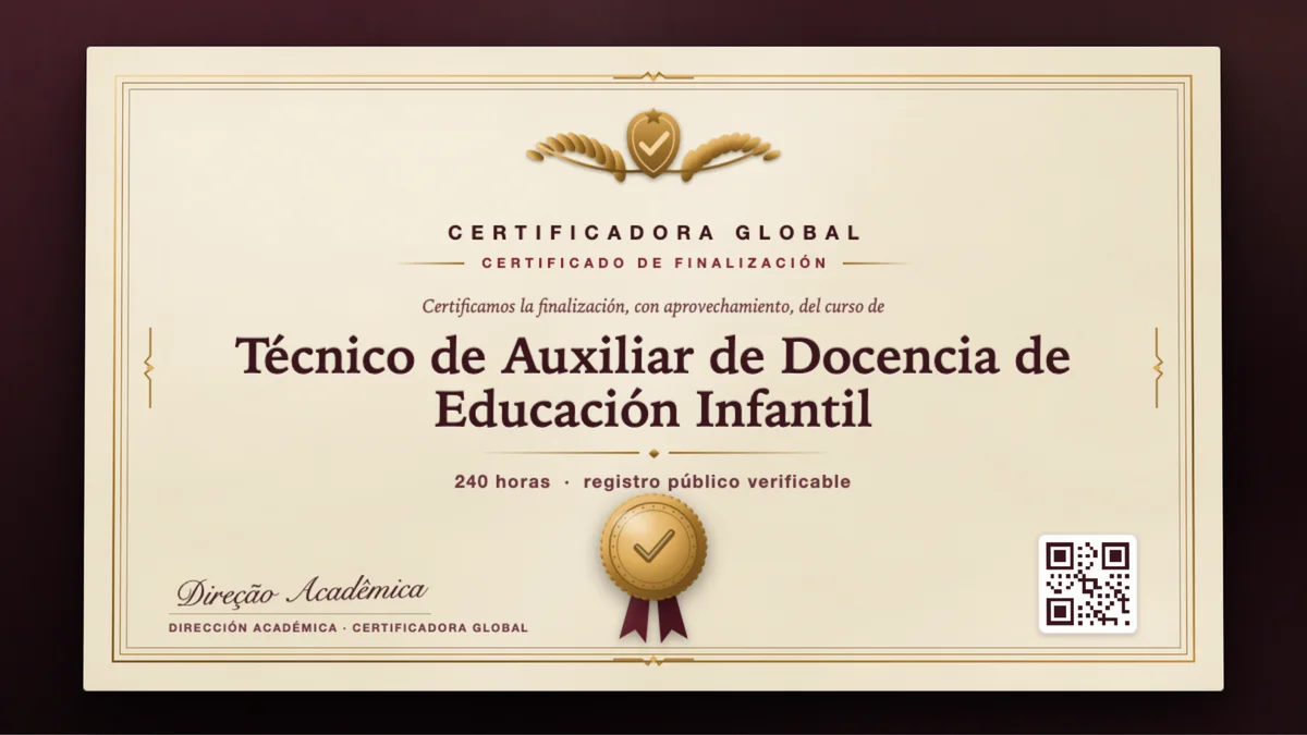 Portada del curso Técnico de Auxiliar de Docencia de Educación Infantil