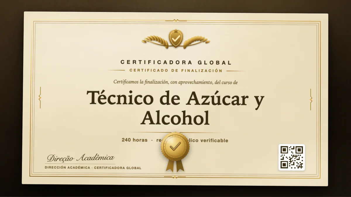 Portada del curso Técnico de Azúcar y Alcohol