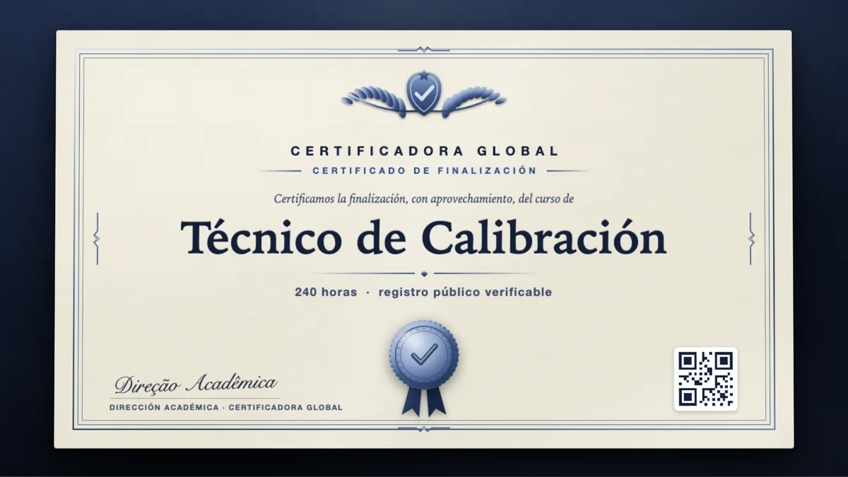 Portada del curso Técnico de Calibración