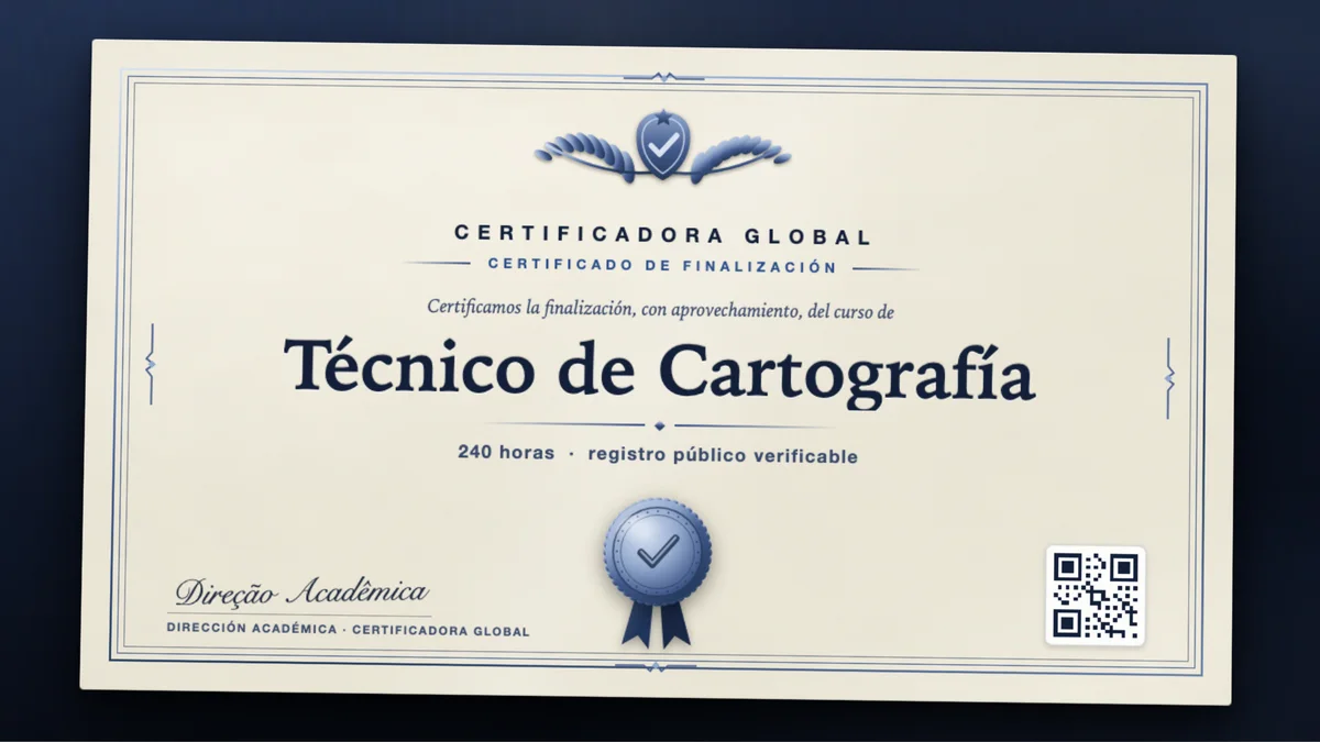 Portada del curso Técnico de Cartografía