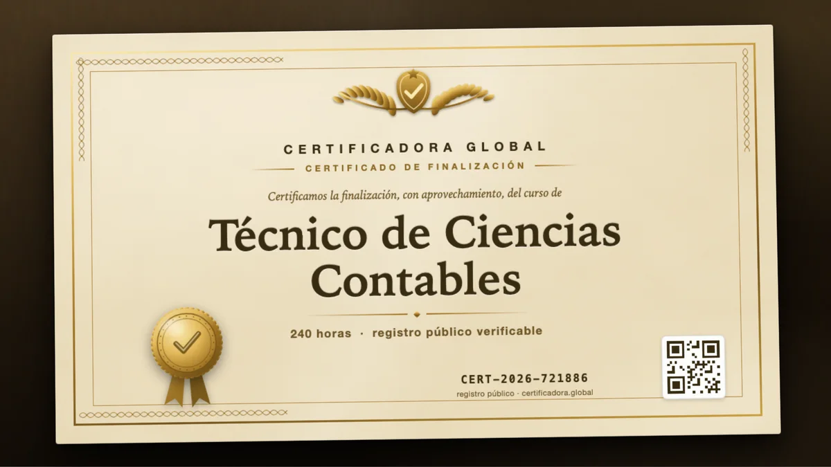 Portada del curso Técnico de Ciencias Contables
