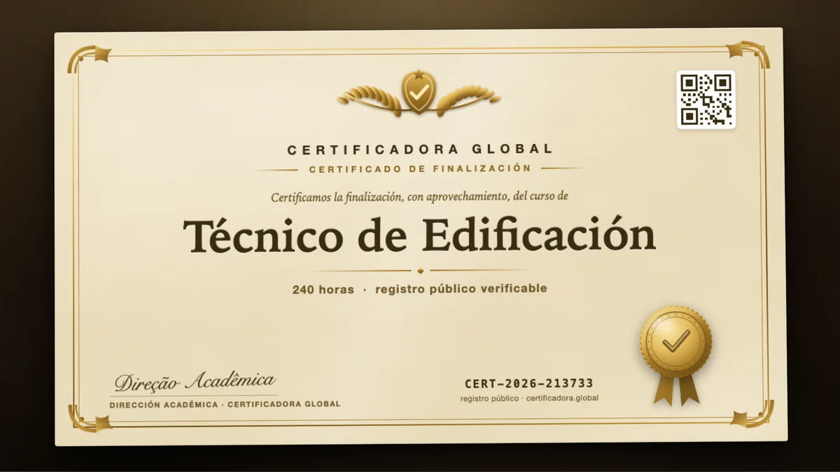 Portada del curso Técnico de Edificación