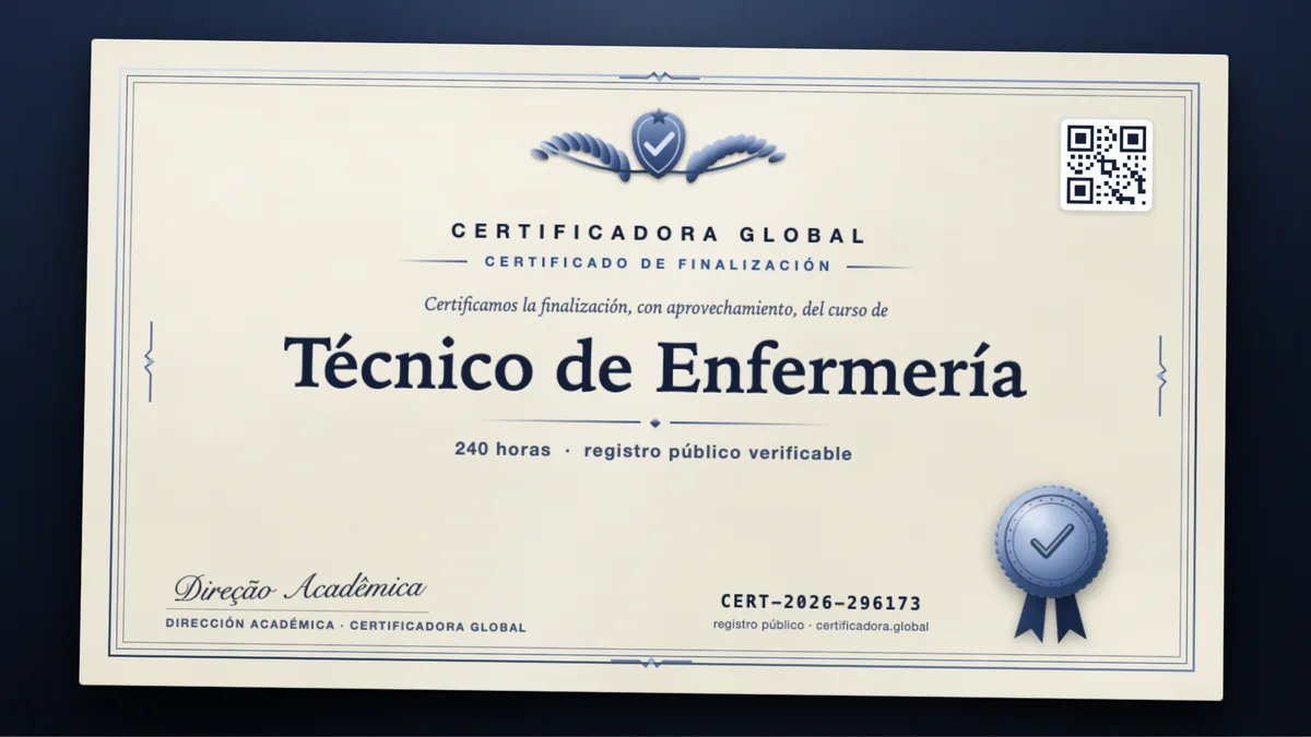 Portada del curso Técnico de Enfermería