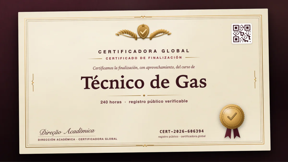 Portada del curso Técnico de Gas