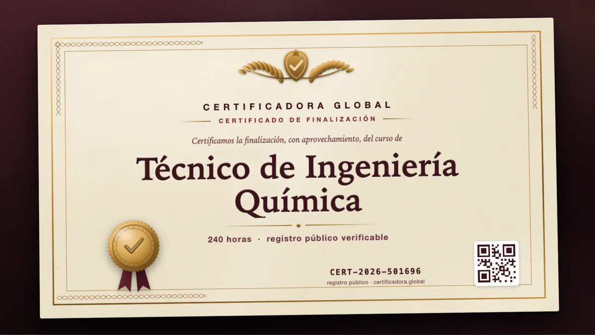 Portada del curso Técnico de Ingeniería Química