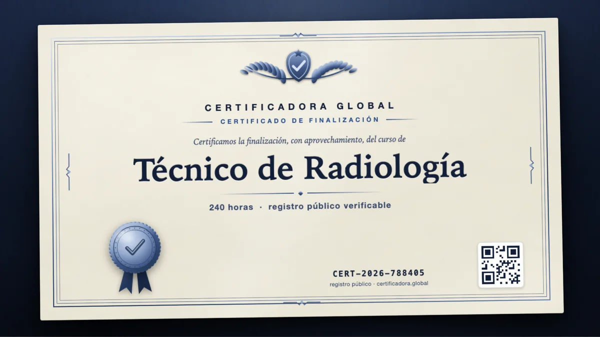 Portada del curso Técnico de Radiología