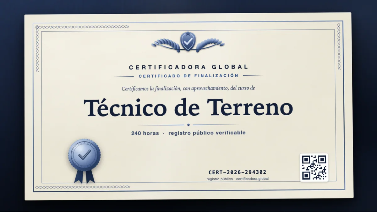 Portada del curso Técnico de Terreno