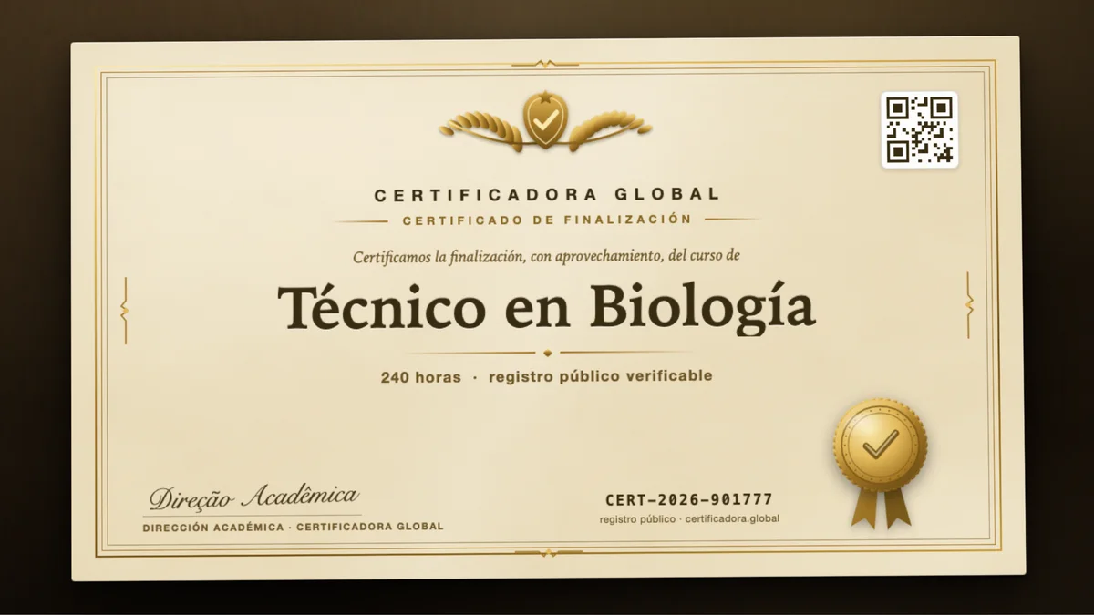 Portada del curso Técnico en Biología