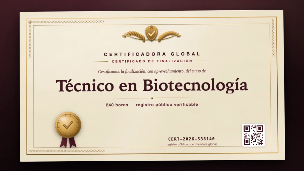 Portada del curso Técnico en Biotecnología