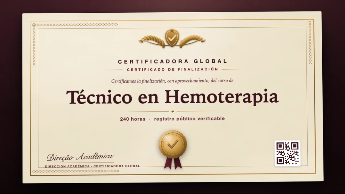 Portada del curso Técnico en Hemoterapia
