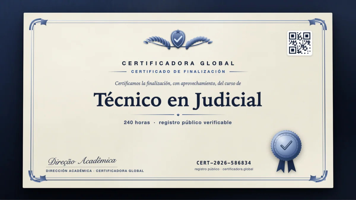 Portada del curso Técnico en Judicial