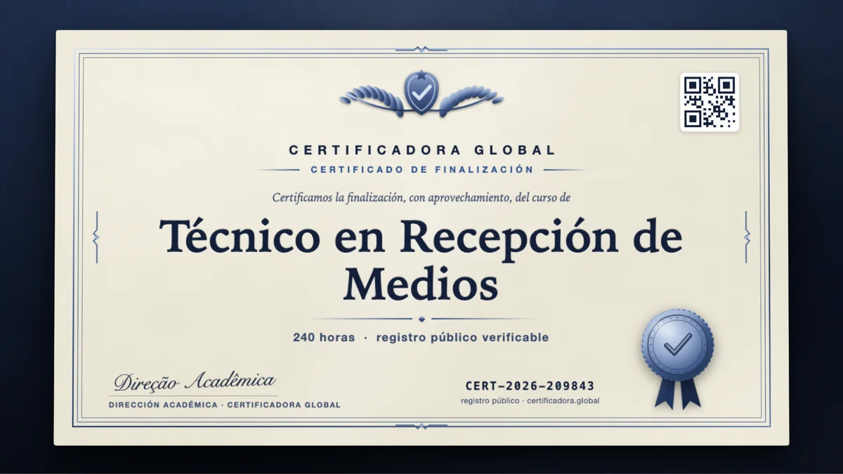 Portada del curso Técnico en Recepción de Medios
