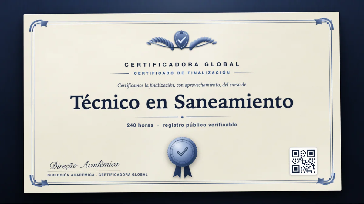 Portada del curso Técnico en Saneamiento