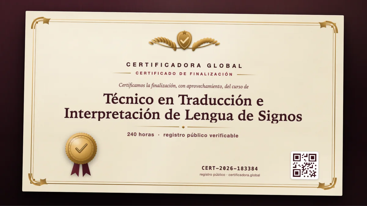 Portada del curso Técnico en Traducción e Interpretación de Lengua de Signos
