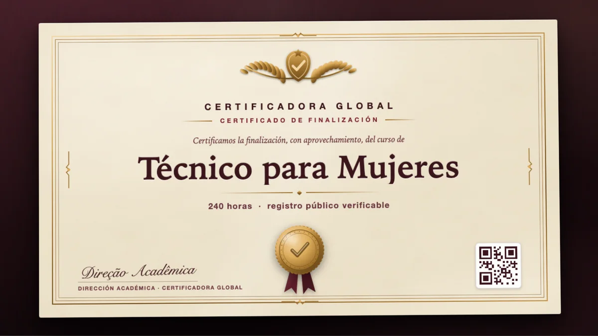Portada del curso Técnico para Mujeres