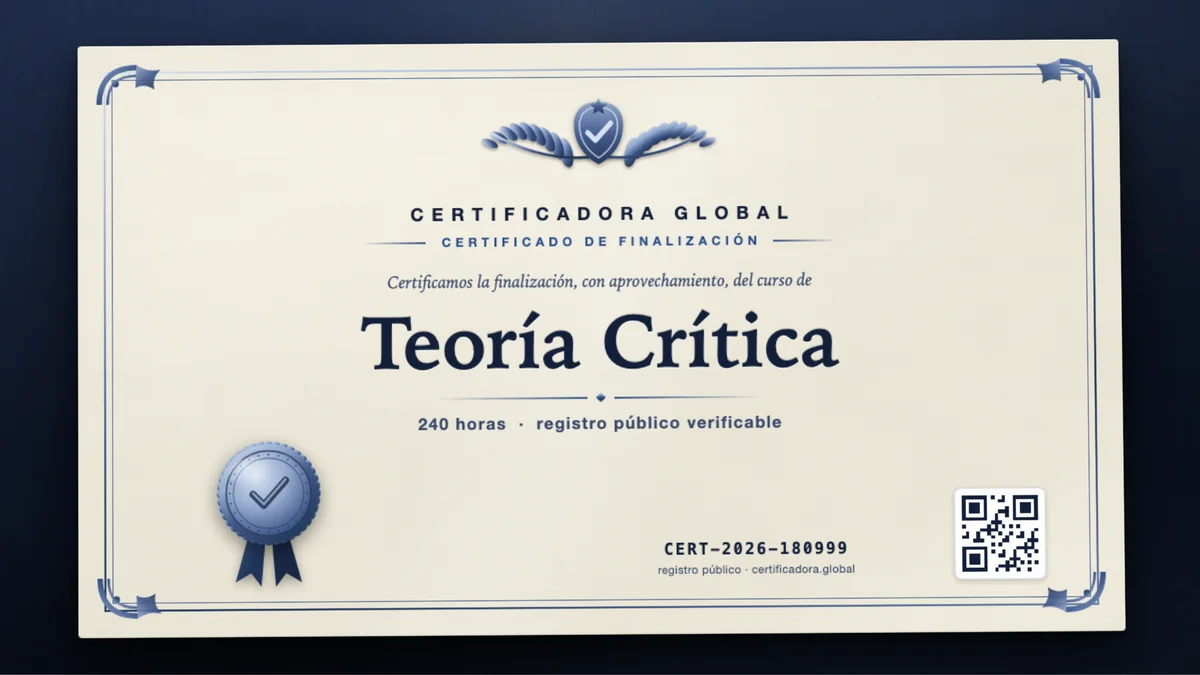 Portada del curso Teoría Crítica