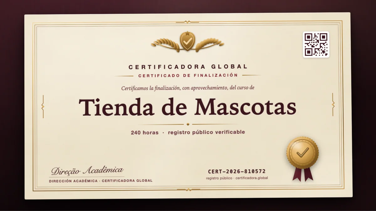 Portada del curso Tienda de Mascotas