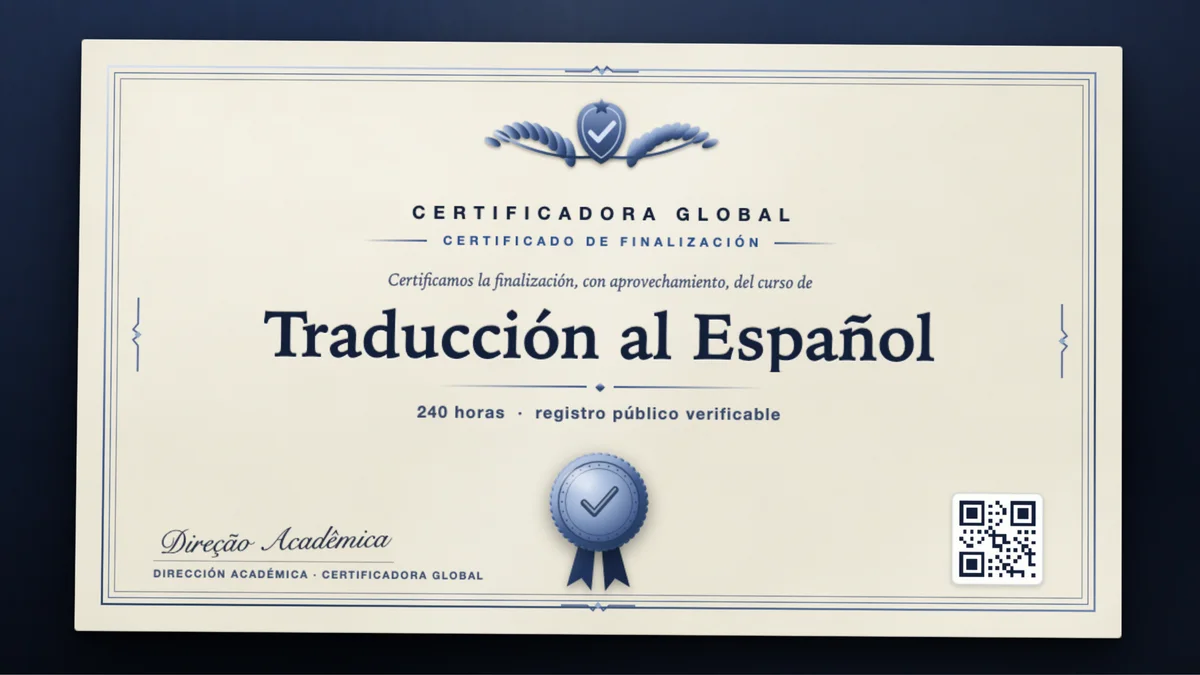 Portada del curso Traducción al Español