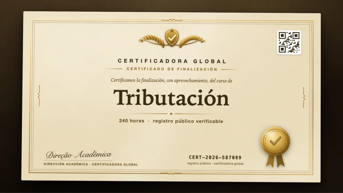 Portada del curso Tributación
