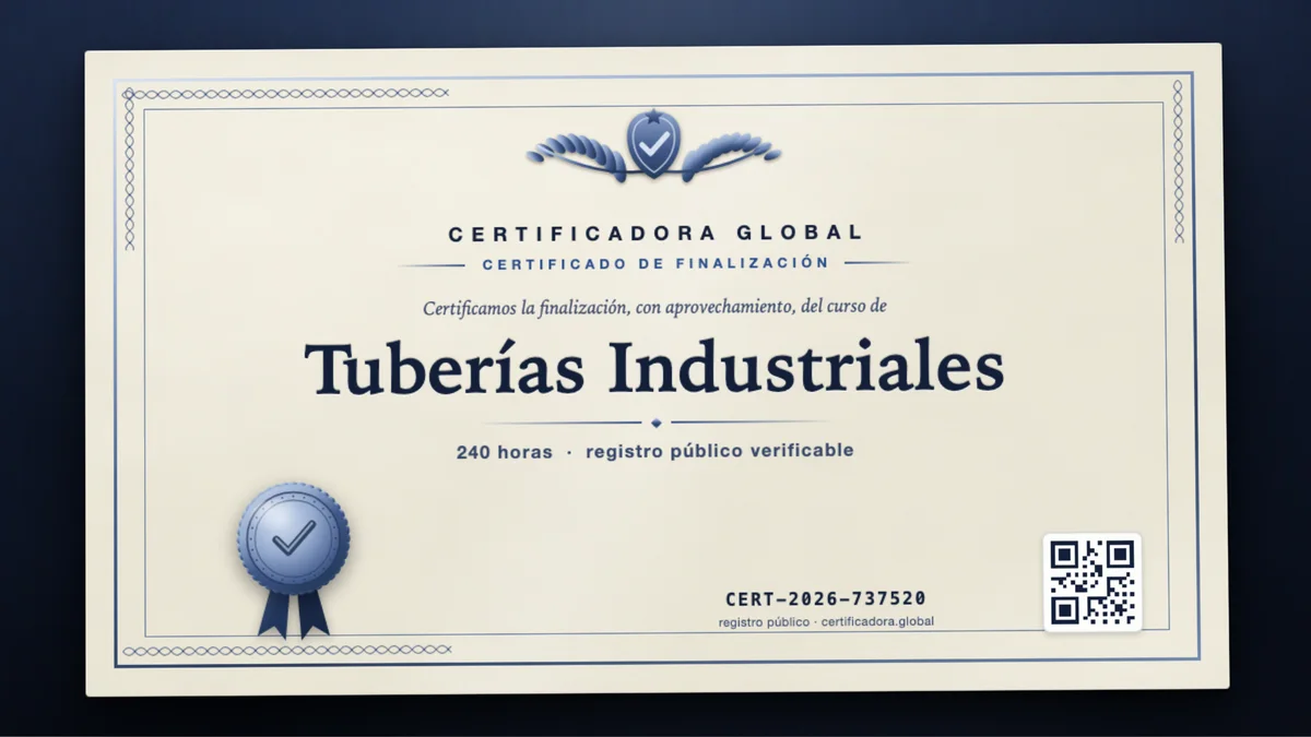 Portada del curso Tuberías Industriales