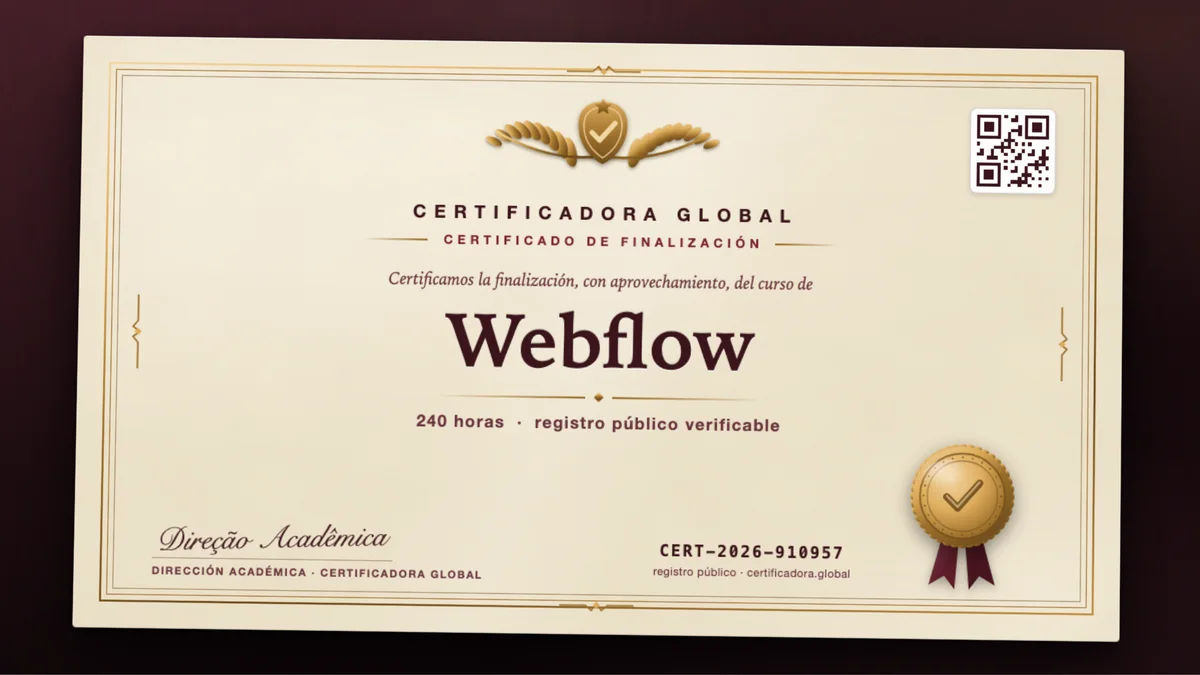 Portada del curso Webflow