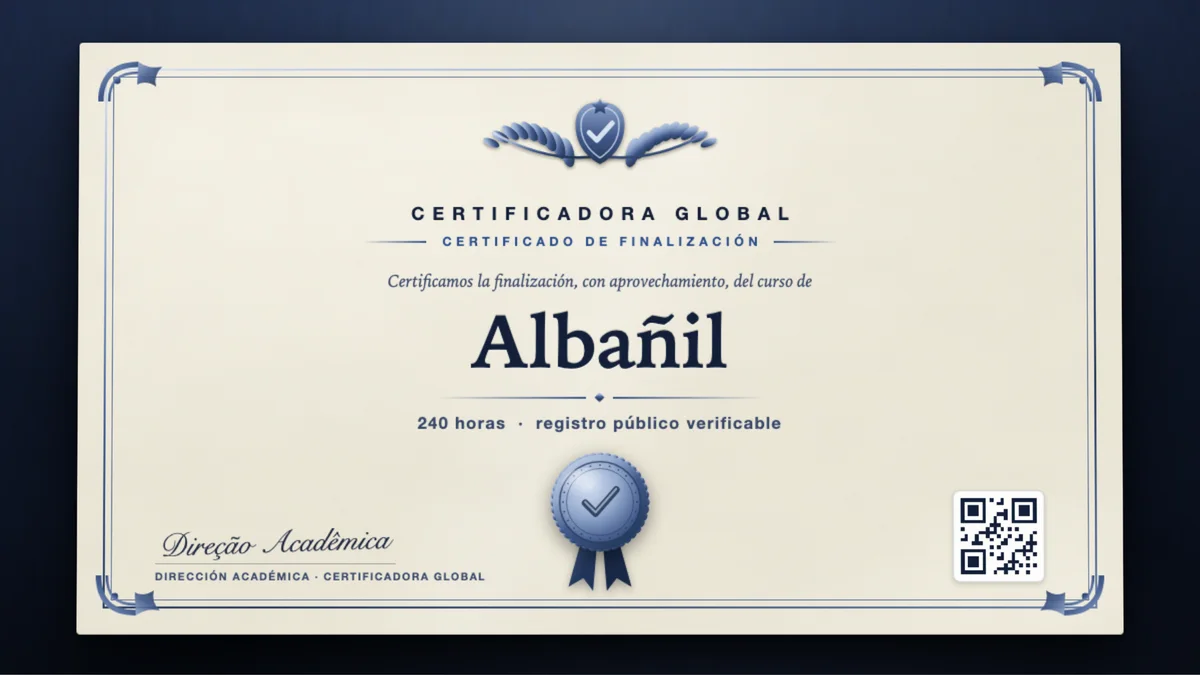 Portada del curso Albañil