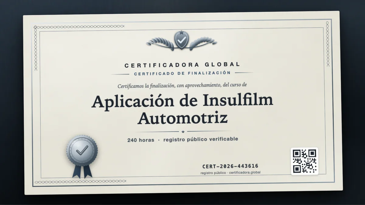 Portada del curso Aplicación de Insulfilm Automotriz