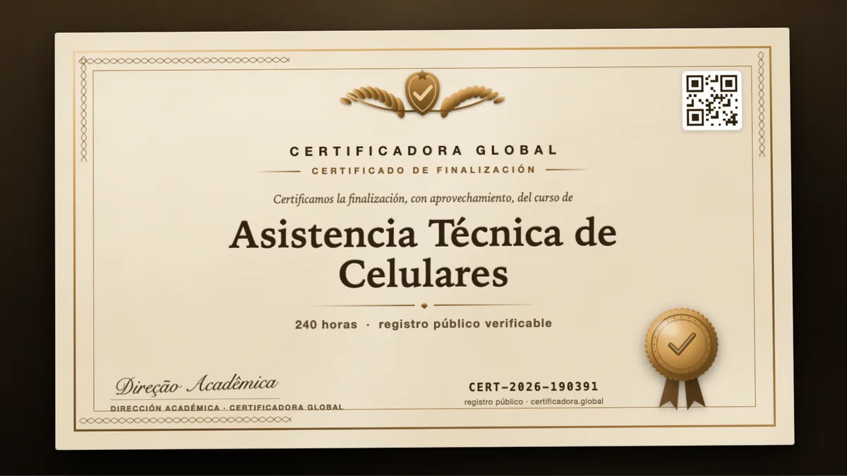 Portada del curso Asistencia Técnica de Celulares