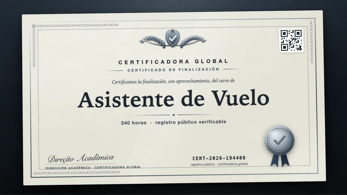 Portada del curso Asistente de Vuelo