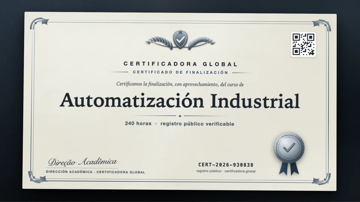 Portada del curso Automatización Industrial