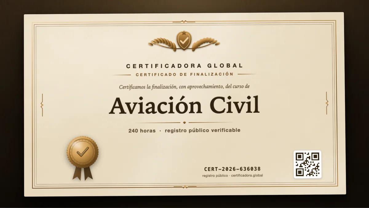 Portada del curso Aviación Civil