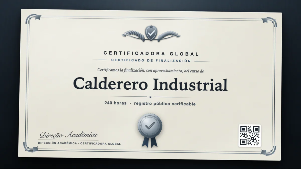 Portada del curso Calderero Industrial