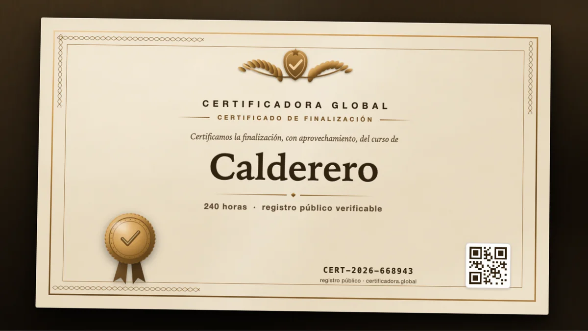 Portada del curso Calderero