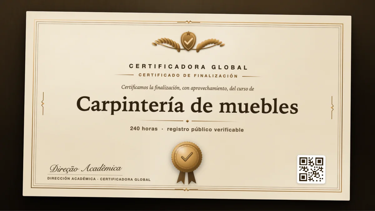 Portada del curso Carpintería de muebles
