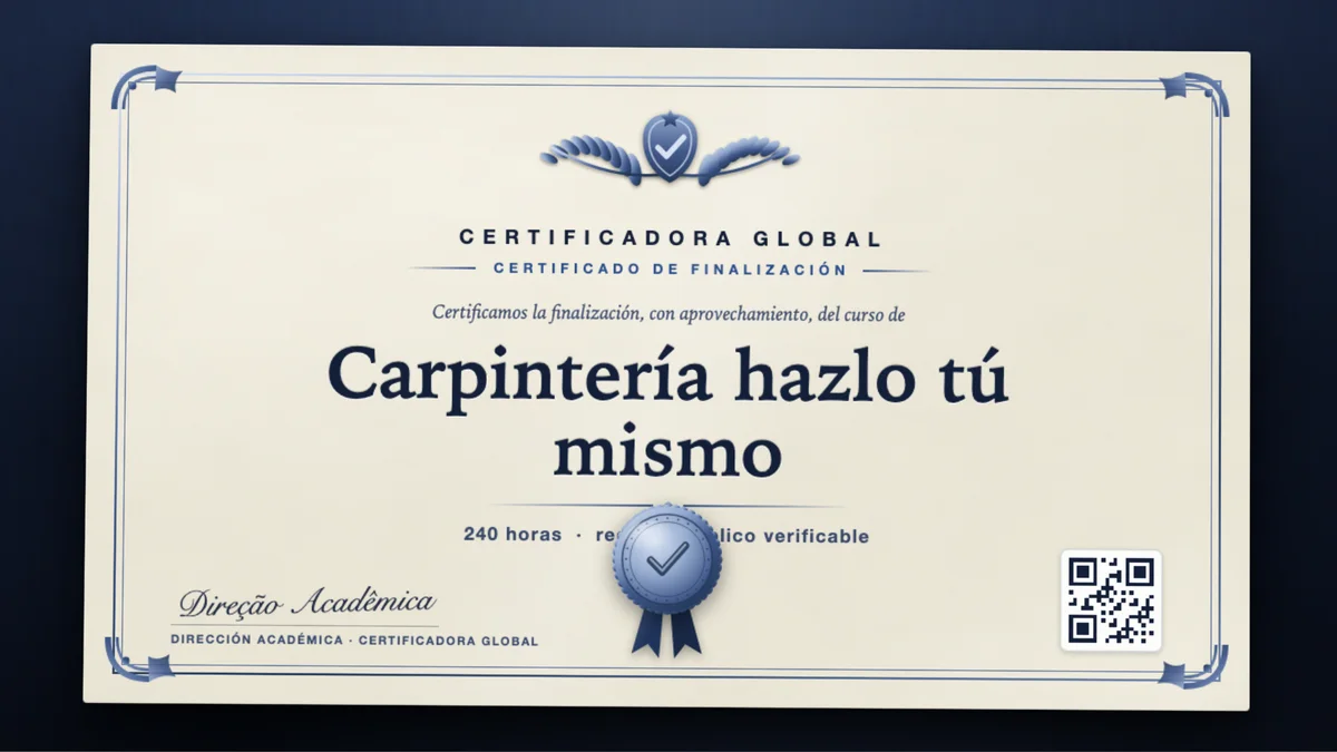Portada del curso Carpintería hazlo tú mismo