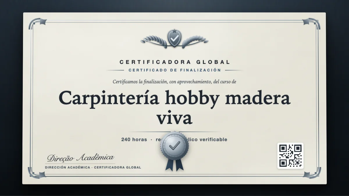 Portada del curso Carpintería hobby madera viva
