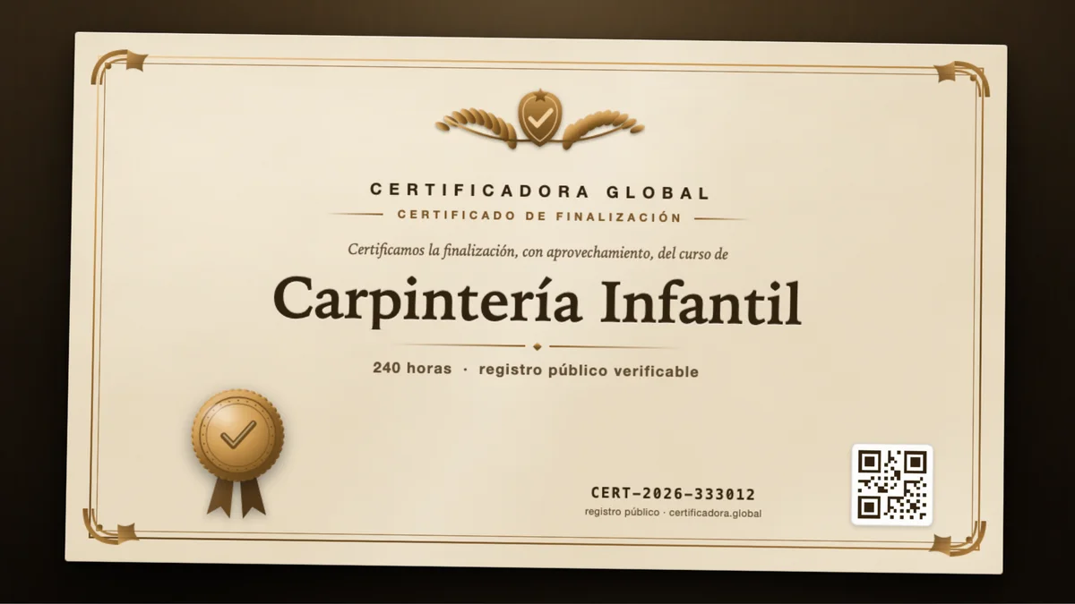 Portada del curso Carpintería Infantil