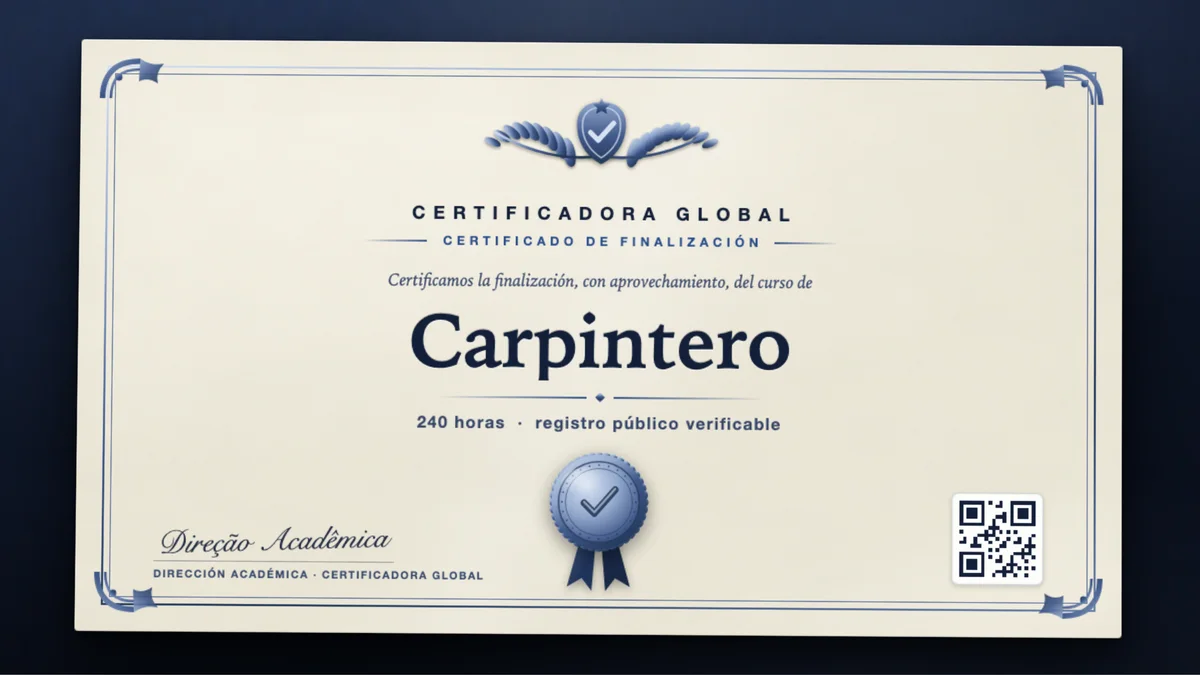Portada del curso Carpintero