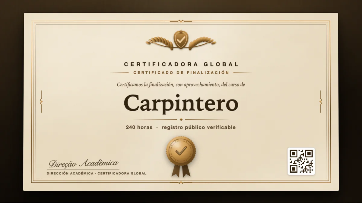 Portada del curso Carpintero