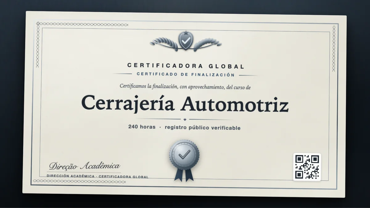 Portada del curso Cerrajería Automotriz