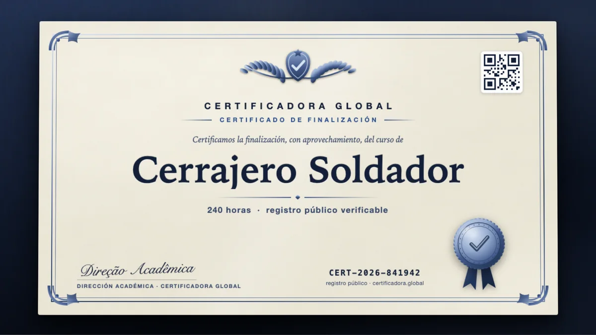 Portada del curso Cerrajero Soldador