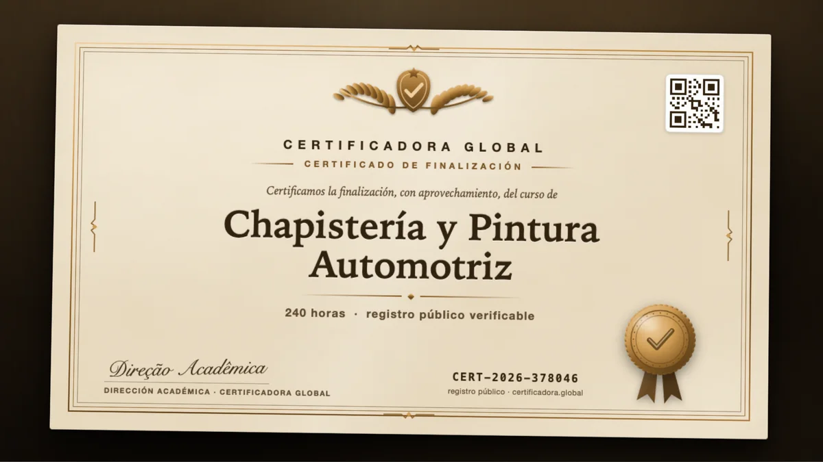 Portada del curso Chapistería y Pintura Automotriz