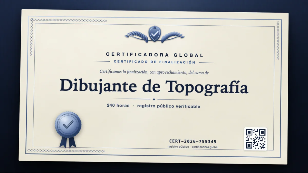 Portada del curso Dibujante de Topografía
